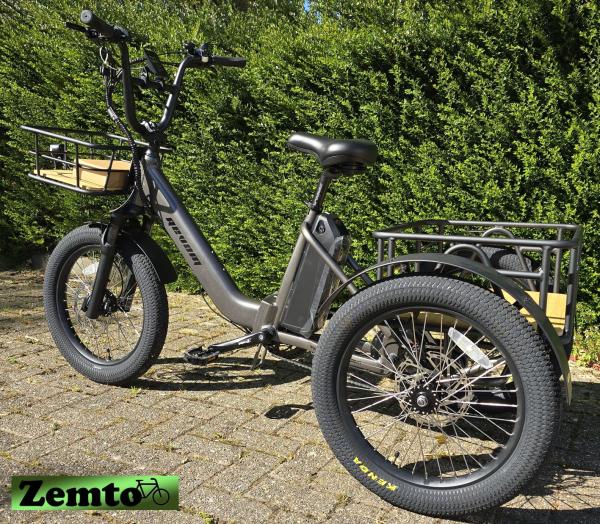 Elektro Dreirad Zemto-Mover T1, 720 WH, Mittelmotor dunkel Silber Sondermodel